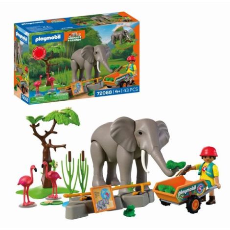Playmobil - Promo Pack Ingrijitor zoo cu elefant - imagine 7